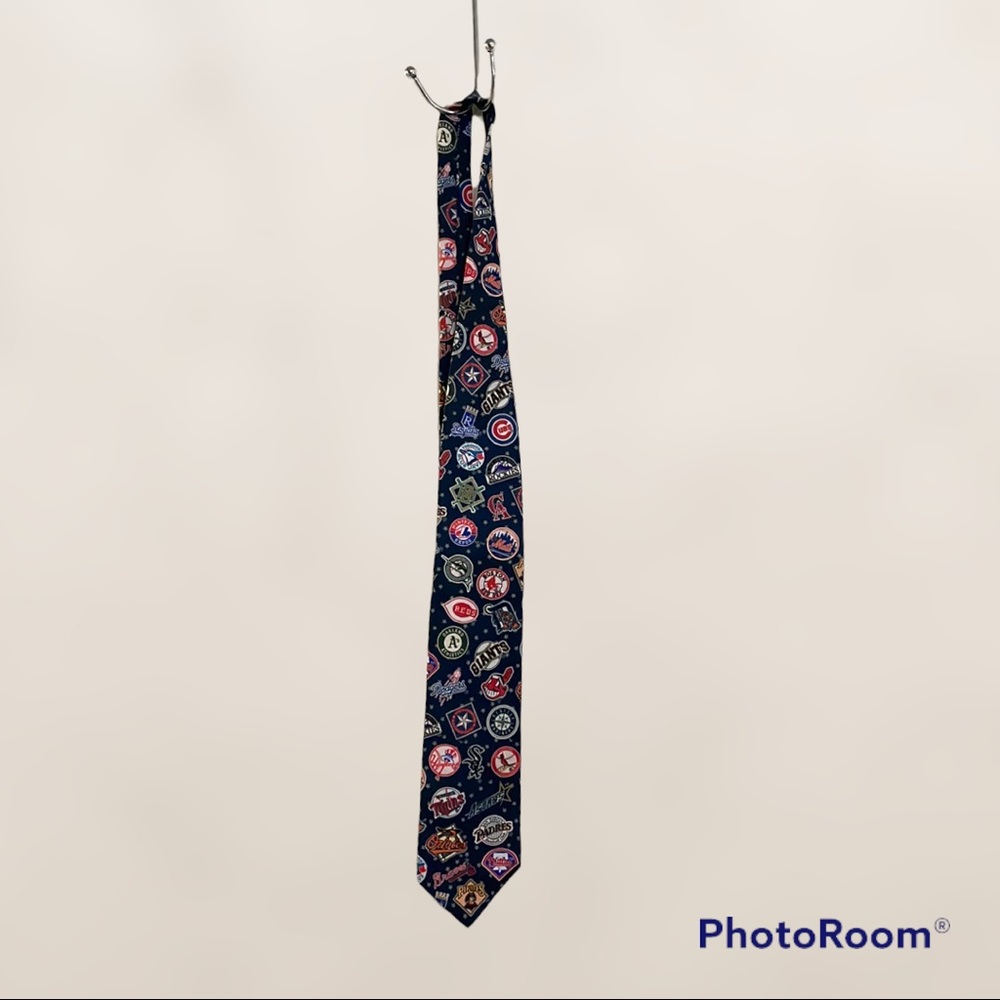 Navy Blue Patterned Tie